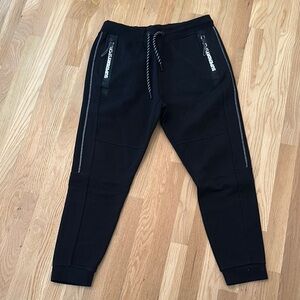 Superdry Black Joggers with Elastic Cuffs and Tapered Design
